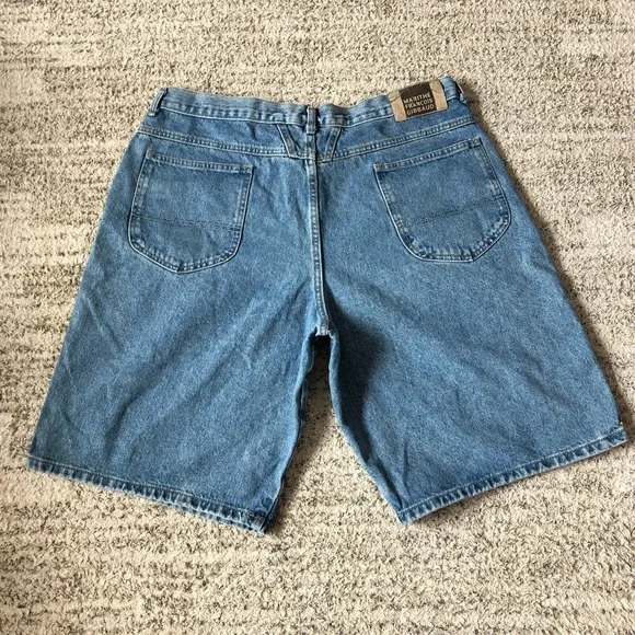 Vintage Y2K Marithe Francois‎ Girbaud Baggy Shorts Blue Denim 40 Skater Grudge - Picture 8 of 11